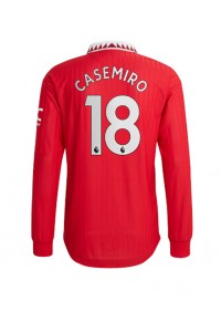Manchester United Casemiro #18 Voetbaltruitje Thuis tenue 2022-23 Lange Mouw